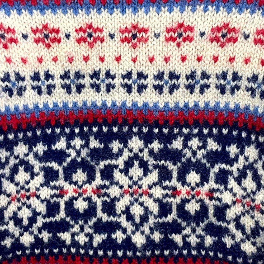 VTG Abercrombie & Fitch Sweater Mens‎ Medium Wool Nordic Fair Isle Winter Preppy